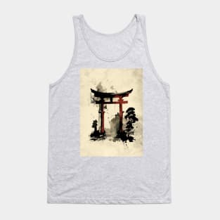 Sumi e Japanese Torii 2 Tank Top